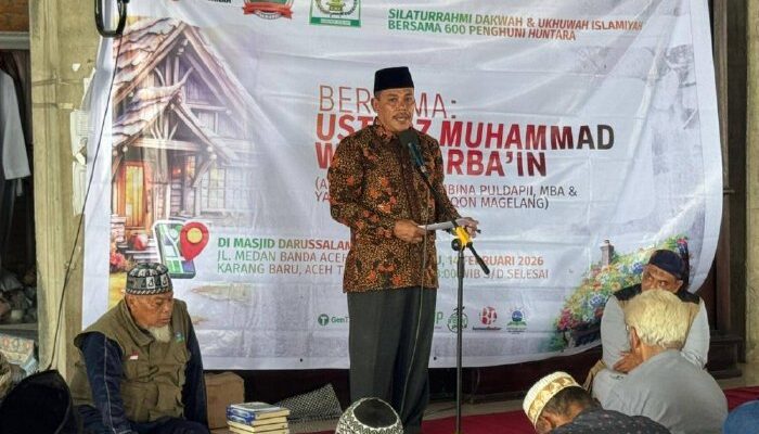 Plt. Sekda Aceh Tamiang Hadiri Silaturahmi Dakwah dan Ukhuwah Islamiyah Bersama 600 Penghuni Huntara
