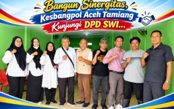 Bangun Sinergitas, Kesbangpol Aceh Tamiang Kunjungi DPD SWI